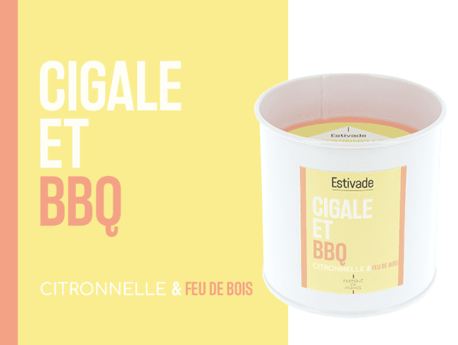 bougie dans pot métal à la citronnelle et au feu de bois